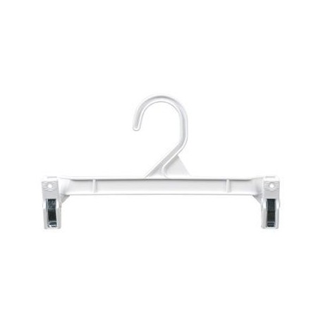 White Plastic Hangers - White 9.5 Hang-Safe Pant/Skirt Hangers